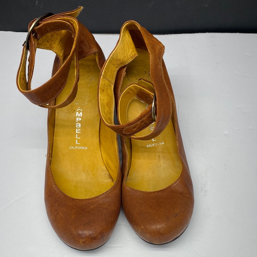 Jeffrey Campbell Edson 2 Brown Leather Heeled Shoes size 7.5